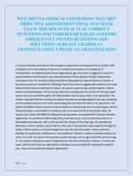 WGU D027 OA MEDICAL CONDITIONS