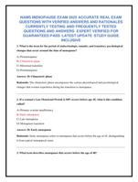 NAMS MENOPAUSE EXAM 2025 ACCURATE REAL EXAM  QUESTIONS WITH VERIFIED ANSWERS