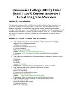Rasmussen College MDC 3 Final Exam | 100% Correct Answers | Verified | Latest 2025/2026 Version
