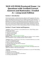 NGN ATI PEDS Proctored Exam | Verified Correct Answers with Rationales | 2025/2026 Edition | Graded A+