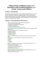 NR503 Week 4 Midterm Exam | 67 Verified Questions and Correct Solutions | A+ Graded | 2025/2026 Edition