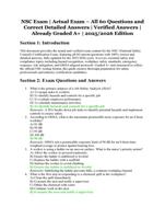 NSC Exam | Actual Exam with All 60 Verified Questions and Detailed Correct Answers | A+ Graded | 2025/2026 Edition