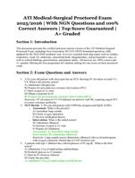 ATI Medical-Surgical Proctored Exam 2025/2026 | NGN Questions with 100% Correct Answers | A+ Graded | Top Score Guaranteed