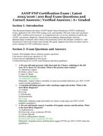 AANP FNP Certification Exam | 200 Real Exam Questions with Verified Correct Answers | A+ Graded | Latest 2025/2026 Edition