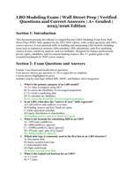 LBO Modeling Exam  Wall Street Prep  2025/2026 Edition  Verified Questions and Correct Answers