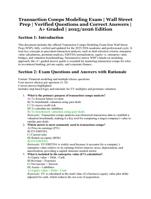 Transaction Comps Modeling Exam  Wall Street Prep  2025/2026 Edition  Verified Questions and Correct Answers