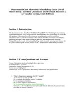 Discounted Cash Flow (DCF) Modeling Exam  Wall Street Prep  2025/2026 Edition  Verified Questions and Correct Answers