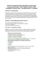 ATI PN Comprehensive Predictor Exit Exam  2023/2024/2025 NGN Final Version  Complete Answer Key and Verified Questions