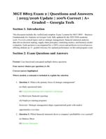 MGT 8803 Exam 2  Georgia Tech  2025/2026 Update  Questions and Answers  100% Correct and A+ Graded