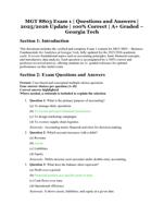 MGT 8803 Exam 1  Georgia Tech  2025/2026 Update  Questions and Answers  100% Correct and A+ Graded