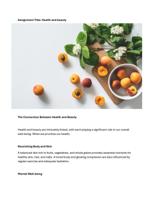 Health and beauty Essay, assignment