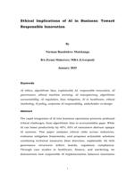 Ethical Implications of AI in Business: Toward Responsible Innovation