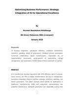 Optimizing Business Performance: Strategic Integration of AI for Operational Excellence