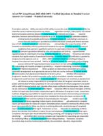 AGACNP Actual Exam 2024/2025 | 100% Verified Questions & Detailed Correct Answers | A+ Graded  Walden University