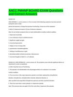 ANCC PMHNP BOARD EXAM Questions and Correct Answers