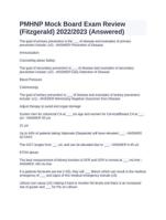 PMHNP Mock Board Exam Review questions and answers