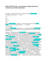 Biology 2420 Final Exam  Microbiology Complete Questions & Correct Verified Answers | 20252026 Edition