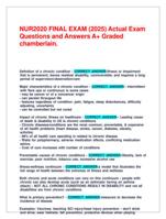 NUR2020 FINAL EXAM (2025) Actual Exam Questions and Answers A+ Graded chamberlain