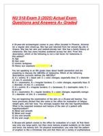 NU 518  Exam 3 | 2025 Actual Exam Questions & Verified Answers | A+ Graded | 100% Pass Guaranteed