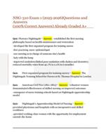 NSG-310 Exam 1 Questions and Answers (100% Correct Answers) Already Graded A+