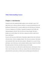 Understanding cancer. What is really cancer.