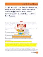 AANP Actual Exam, Practice Exam And  Study Guide Newest 2025/2026 With  Complete Questions |Already Graded A+