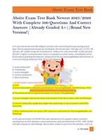Absite Exam Test Bank Newest 2025/2026  With Complete 500 Questions And Correct  Answers