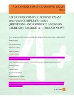 AD BANKER COMPREHENSIVE EXAM  2025/2026 COMPLETE verifies  QUESTIONS AND CORRECT ANSWERS  |ALREADY GRADED A+||BRAND NEW!!