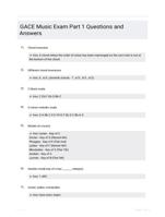 GACE Music Exam Part 1 Questions and Answers