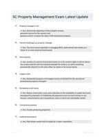 SC Property Management Exam Latest Update