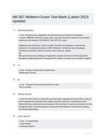 NR 507 Midterm Exam Test Bank (Latest 2025 Update)