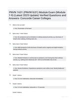 PNVN 1631 (PNVN1631) Module Exam (Module 1-9) (Latest 2025 Update) Verified Questions and Answers- Concorde Career Colleges