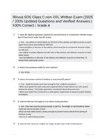Illinois SOS Class C non-CDL Written Exam (2025 / 2026 Update) Questions and Verified Answers | 100% Correct | Grade A