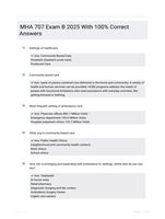 MHA 707 Exam B 2025 With 100% Correct Answers