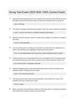 Smog Test Exam 2025 With 100% Correct Exam