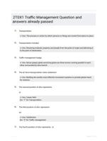 2T0X1 Traffic Management Question and answers already passed