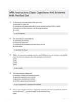 NRA Instructors Class Questions And Answers With Verified Set