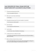 AAA DRIVERS ED FINAL EXAM 2025 |80 QUESTIONS WITH ACCURATE SOLUTIONS