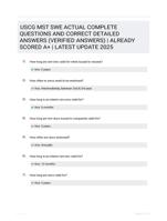 USCG MST SWE ACTUAL COMPLETE QUESTIONS AND CORRECT DETAILED ANSWERS (VERIFIED ANSWERS) | ALREADY SCORED A+ | LATEST UPDATE 2025