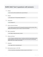 NURS 5463 Test 5 questions with answers