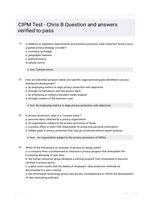 CIPM Test - Chris B Question and answers verified to pass