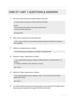 CMN 571 UNIT 1 QUESTIONS & ANSWERS