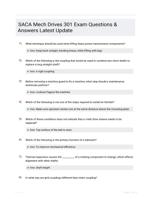 SACA Mech Drives 301 Exam Questions & Answers Latest Update