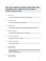 POLS 207, ROBLYER, EXAM 5 QUESTIONS AND ANSWERS WITH COMPLETE SOLUTIONS | LATEST UPDATE 2025