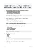 NSG 3160 EXAM 4 | 81 ACTUAL QUESTIONS AND CORRECT ANSWERS | NEW UPDATE 2025