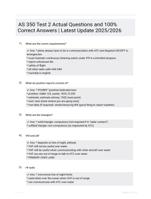 AS 350 Test 2 Actual Questions and 100% Correct  Answers | Latest Update 2025/2026