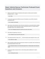 Basic Vehicle Rescue Technician Proboard Exam Questions and Answers