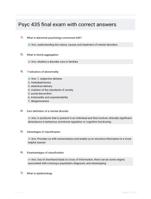 Psyc 435 final exam with correct answers