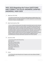 WSC 2025-Reigniting the Future QUESTIONS AND CORRECT DETAILED ANSWERS (VERIFIED ANSWERS) | NEW 2025