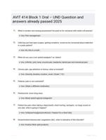 AVIT 414 Block 1 Oral  UND Question and answers already passed 2025